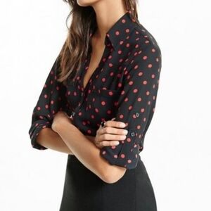 Red Polka Dot Blouse